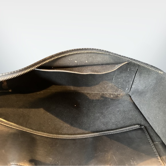 Stuart Weitzman Pewter/Black Leather 2 Way Tote - Picture 4 of 7